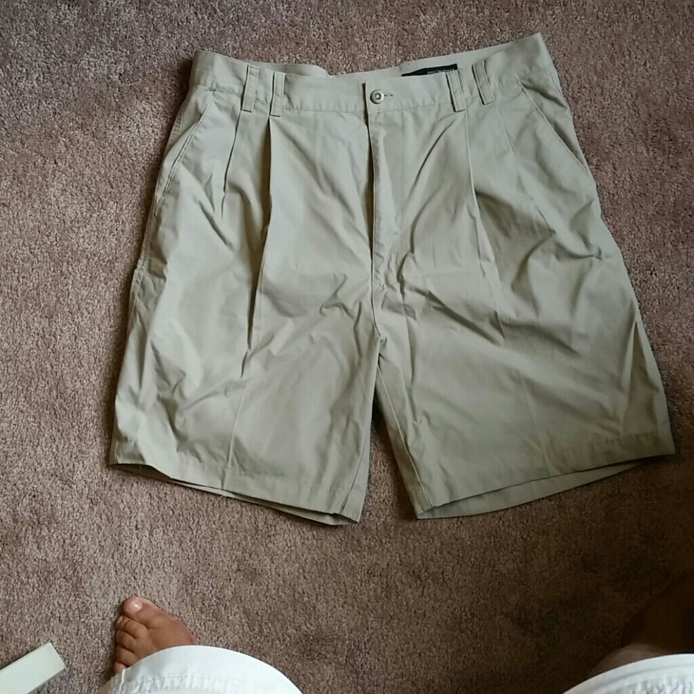 100% cotton khaki shorts